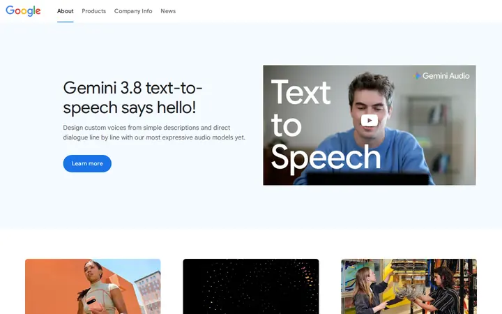 Homepage capture of Google