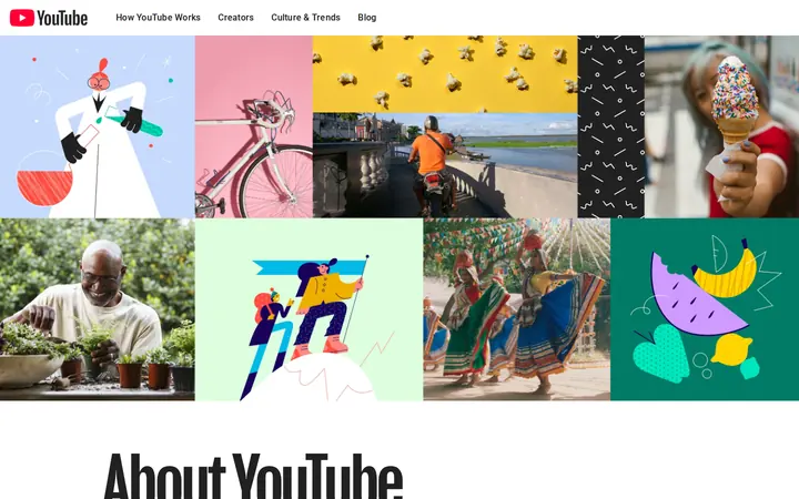 Homepage capture of YouTube